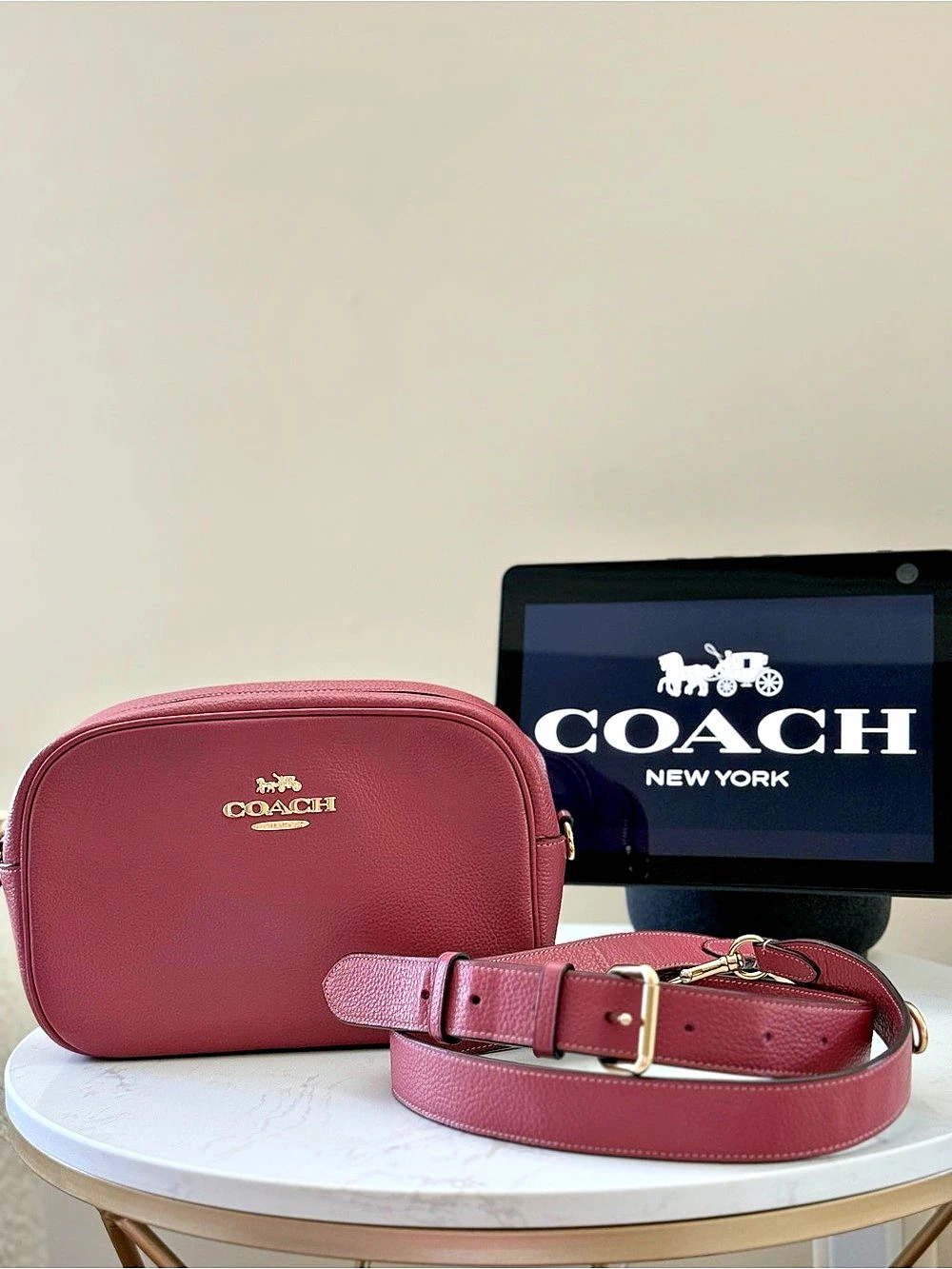 Coach Jamie Camera Bag Crossbody Pink